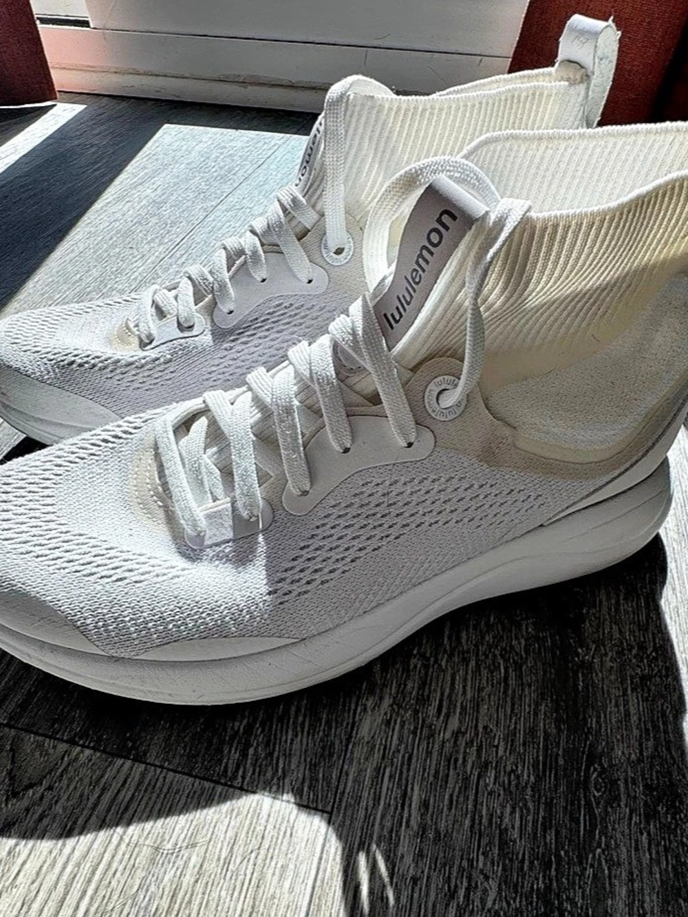 lululemon Chargefeel Mid Workout Shoe White Sneakers